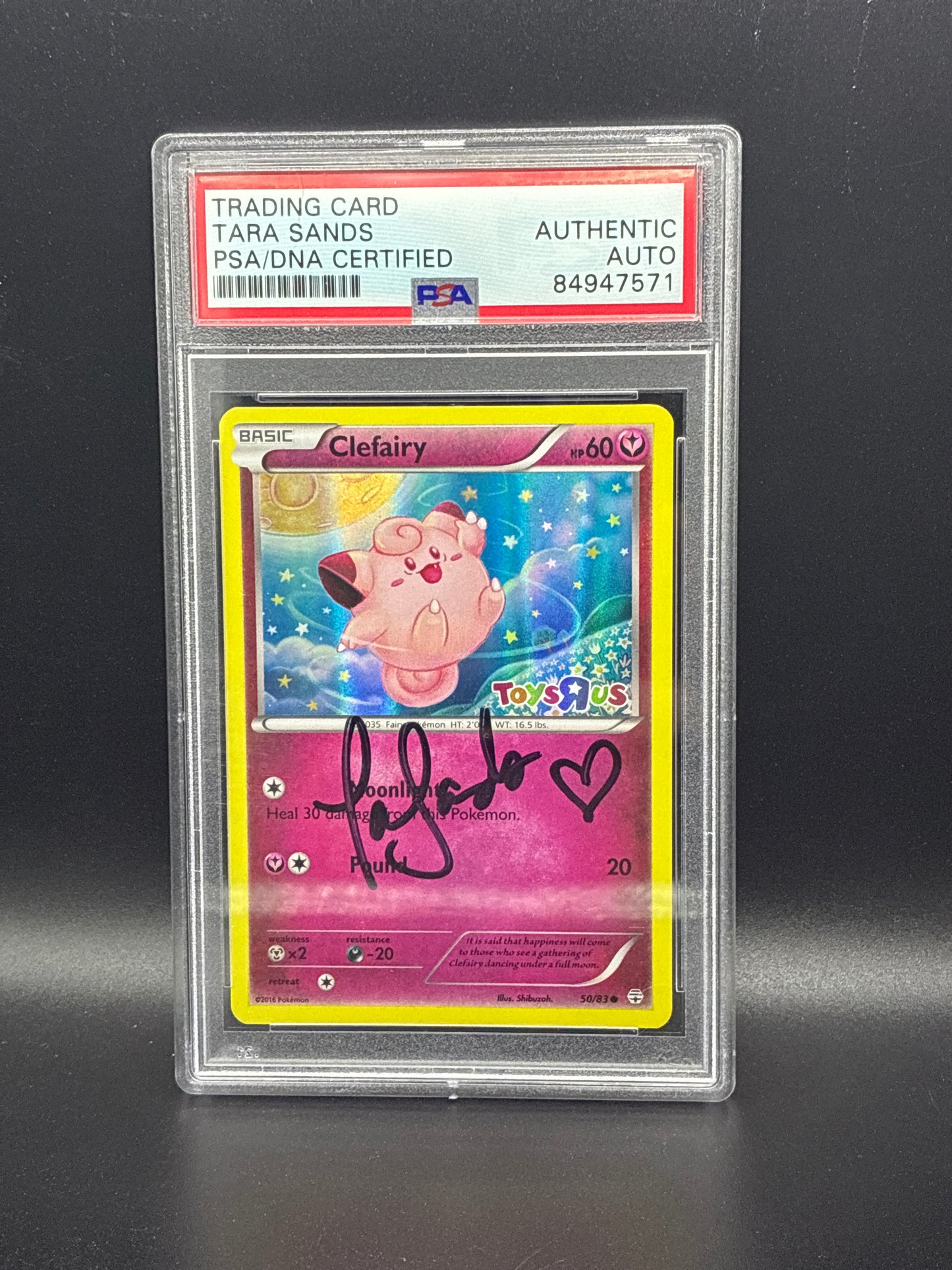 #50/83 Clefairy Toys R Us Exclusive Authentic Autographed By Tara Sands