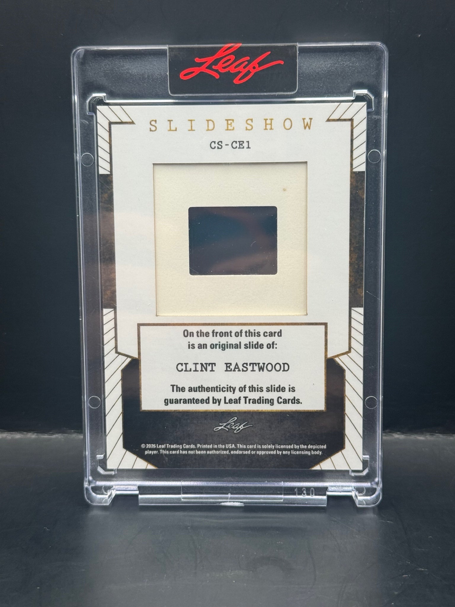 #CS-CE1 CLINT EASTWOOD 2026 LEAF SLIDESHOW sports GREEN /99
