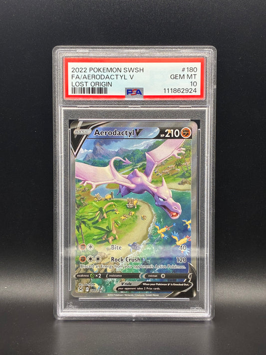 #180/196 Aerodactyl V PSA 10