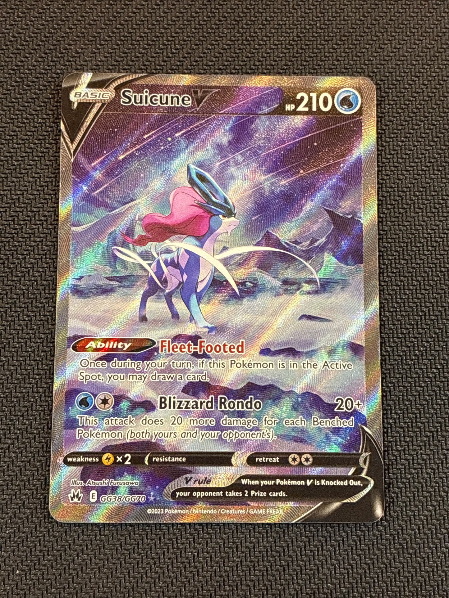 Suicune V #GG38/GG70 Crown Zenith: Galarian Gallery