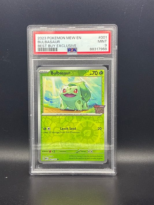 #001/165 Bulbasaur Best Buy Exclusive 151 PSA 9