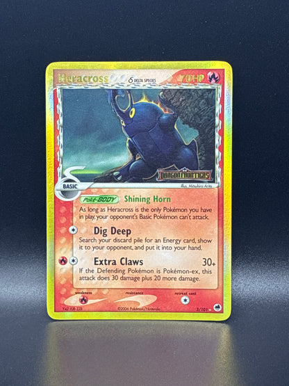 Heracross (Delta Species) #3/101 - EX Dragon Frontiers (Reverse Holo)