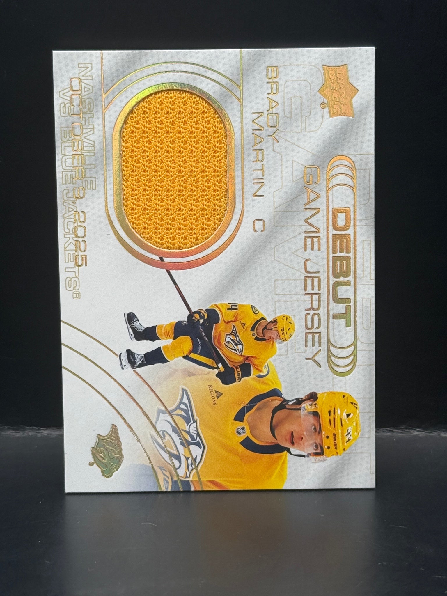 #DGJ-BM Brady Martin 2025 Upper Deck Debut Game Jersey