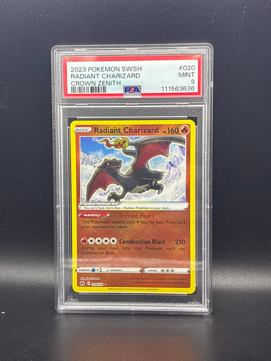 #020/159 Radiant Charizard Crown Zenith PSA 9