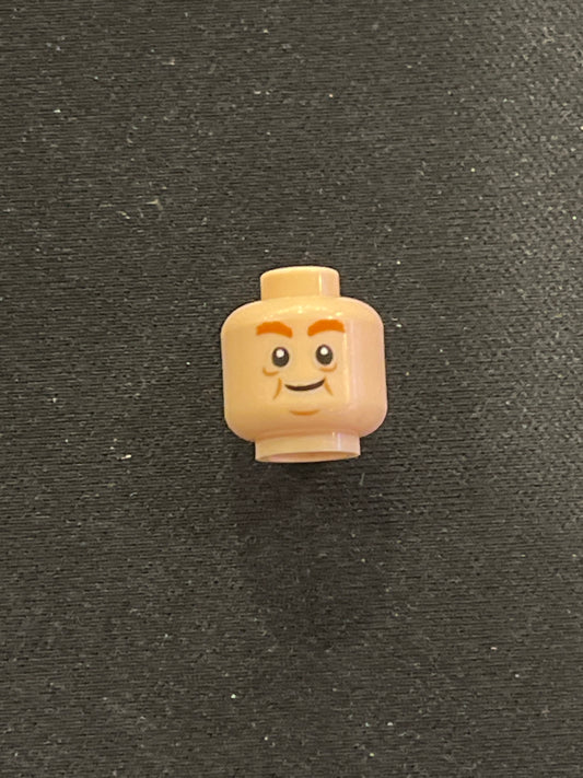 Minifigure, Head Dual Sided LotR Bombur Cheek Lines Happy / Surprised Pattern 3626pb0868 Lego