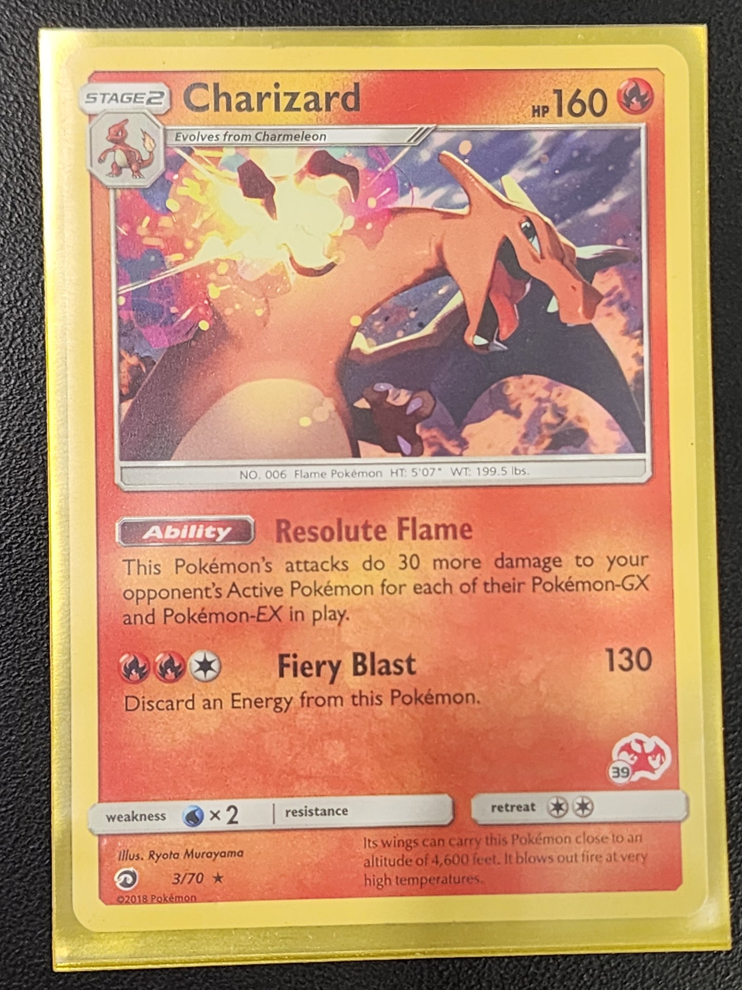 #003/070 Charizard - 3/70 (#39 Charizard Stamped) Battle Academy