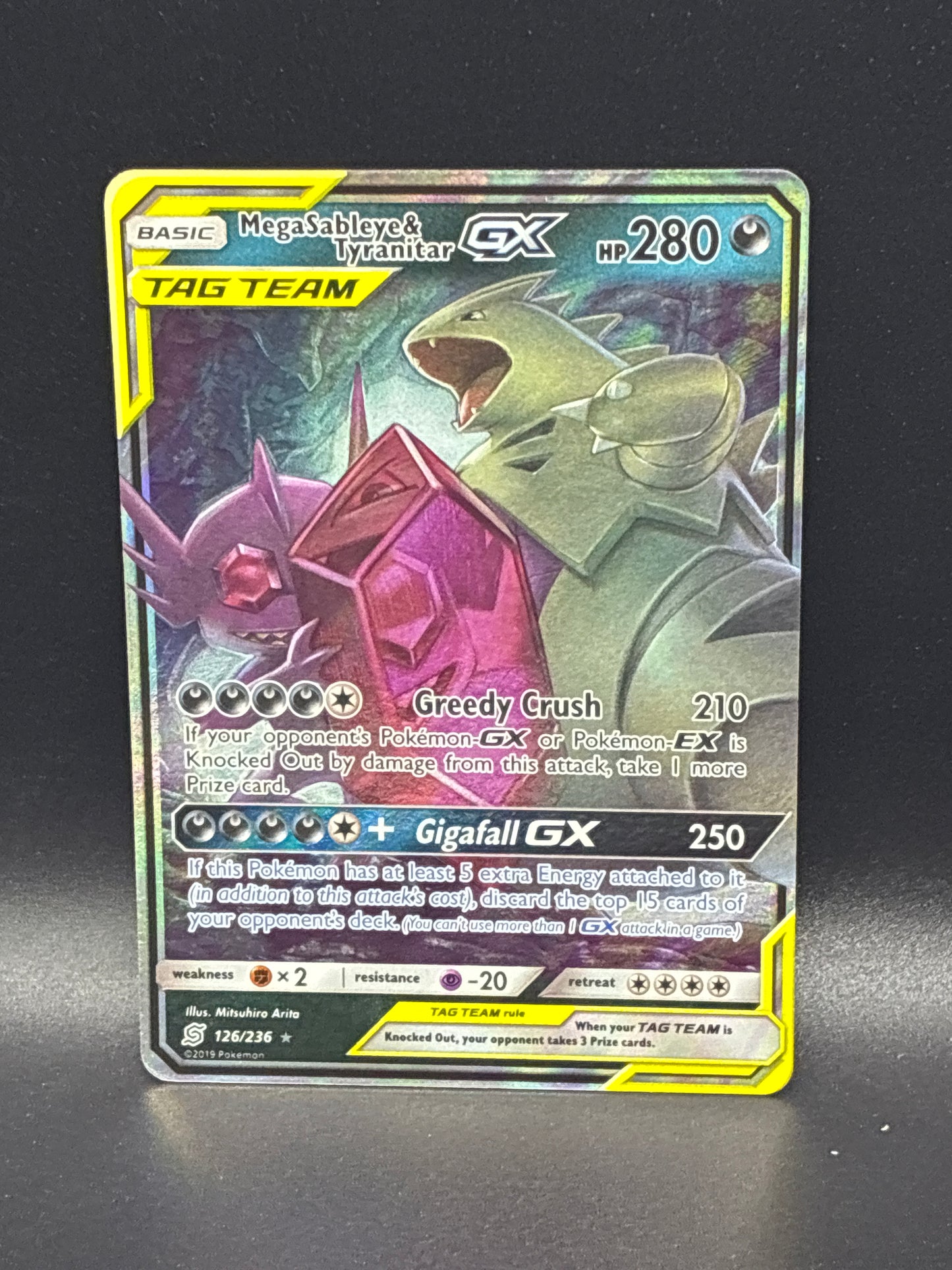 Mega Sableye & Tyranitar GX #126/236 -Unified Minds