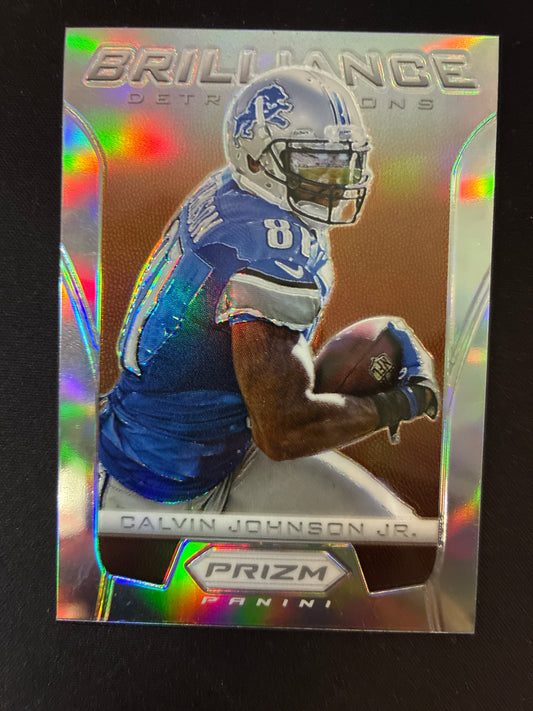 #9 Calvin Johnson 2012 Panini Prizm Detroit Lions sports Brilliance Prizms