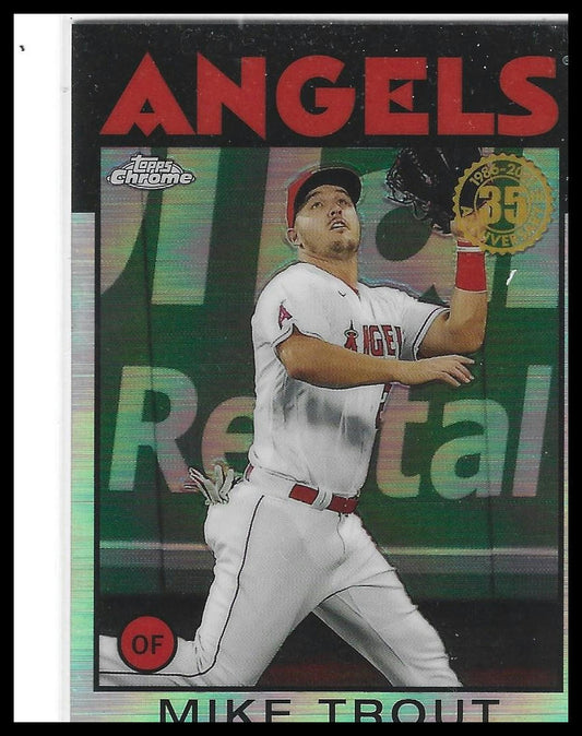 2021 Topps Chrome #86BC-2 Mike Trout 1986 Topps Baseball