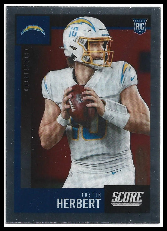 #443 Justin Herbert 2020 Panini Chronicles Chargers sports 2020 Score Rookies