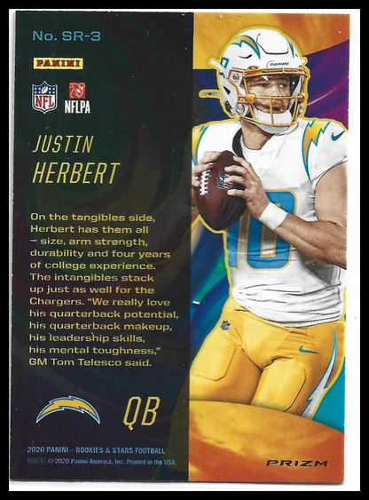 #SR-3 Justin Herbert 2020 Panini Rookies & Stars Los Angeles Chargers