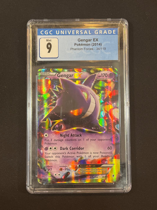 #34/119 Gengar EX CGC 9 - Phantom Forces