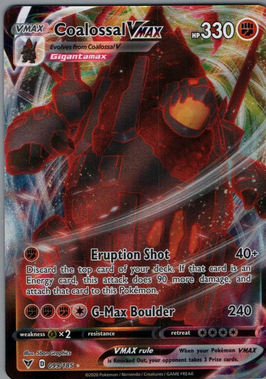 #099/185 Coalossal VMAX SWSH04: Vivid Voltage