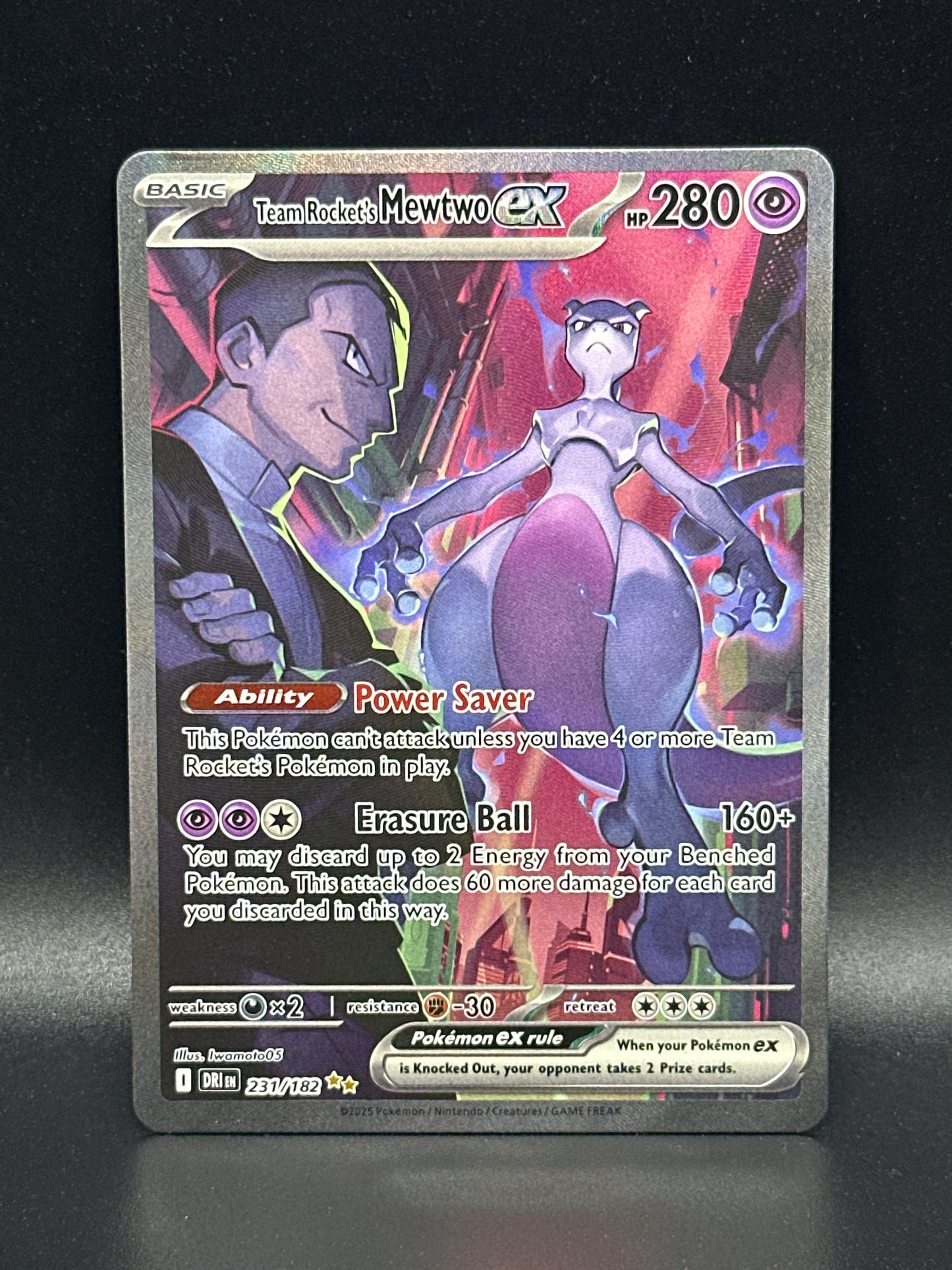#231/182 Team Rocket's Mewtwo Ex Destined Rivals