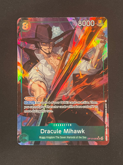OP12-030 Dracule Mihawk Alt-Art (SR) - Legacy of the Master