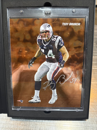 2024 Emanate Under Wraps Football 1st Edition Tedy Bruschi Orange #10/25