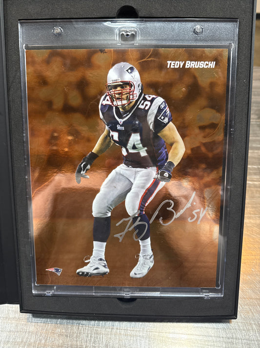 2024 Emanate Under Wraps Football 1st Edition Tedy Bruschi Orange #10/25