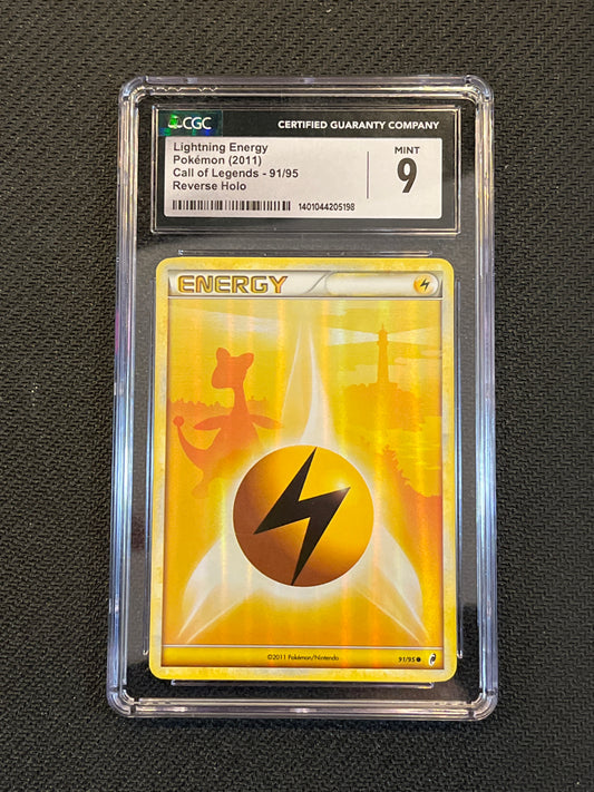 #91/95 Lightning Energy (Ampharos) - Call of Legends CGC 9