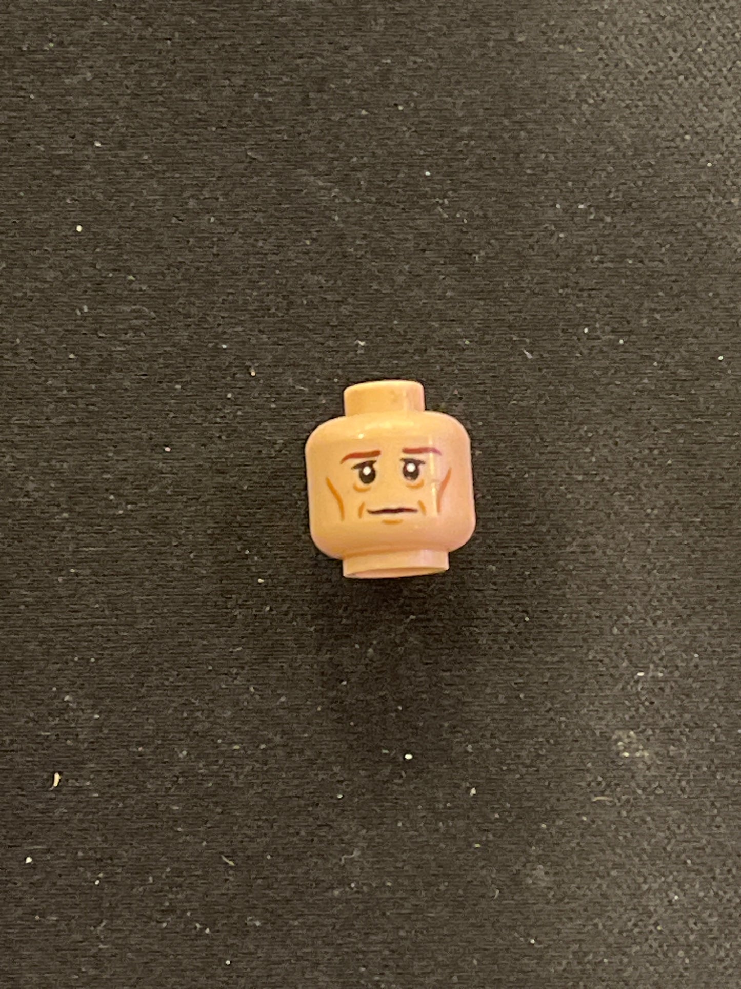 Minifigure, Head Dual Sided LotR Elf with Cheek Lines, Wrinkles, Calm / Happy Pattern 3626pb0822 Lego