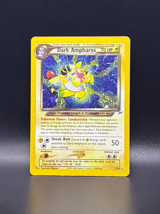 Dark Ampharos (Unlimited Holo) #1/105 - Neo Destiny