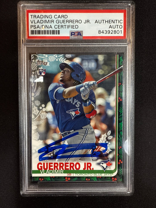 #HW167 Vladimir Guerrero Jr 2019 Topps Holiday In Person Autograph Psa Authentic
