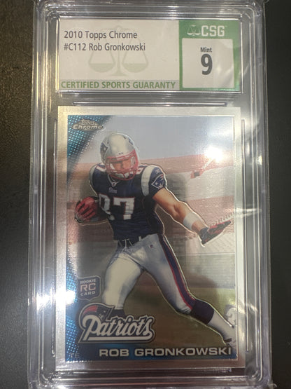 Rob Gronkowski C112 2010 Topps Chrome CGC 9