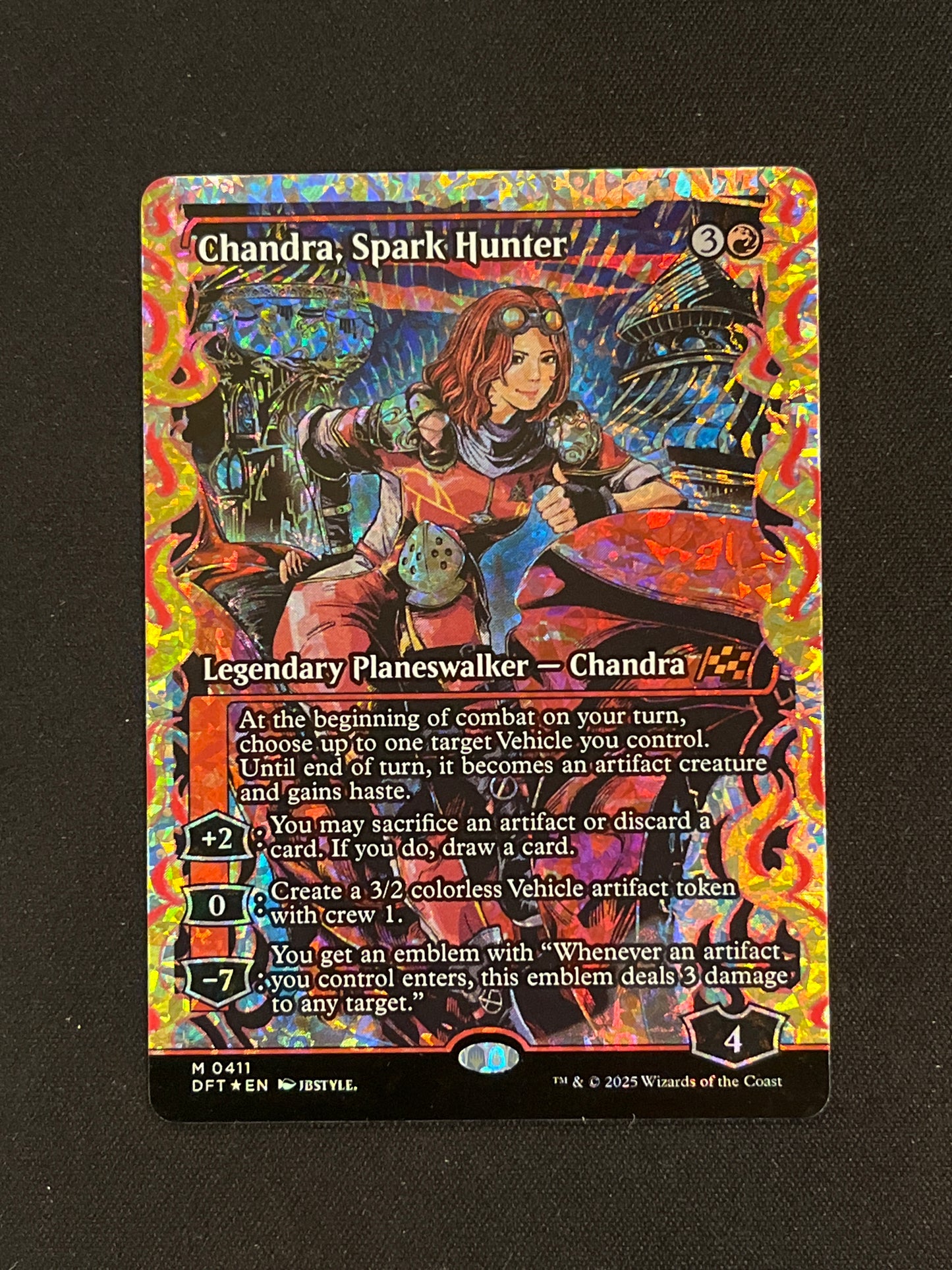 #0411 Chandra, Spark Hunter (Fracture Foil) Aether Drift