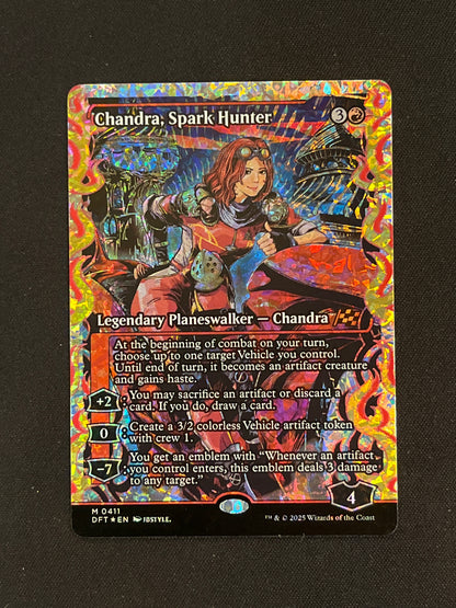 #0411 Chandra, Spark Hunter (Fracture Foil) Aether Drift