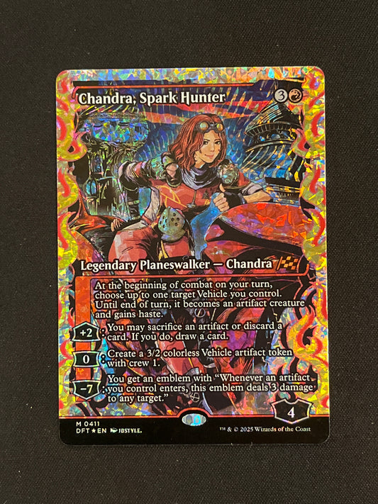 #0411 Chandra, Spark Hunter (Fracture Foil) Aether Drift