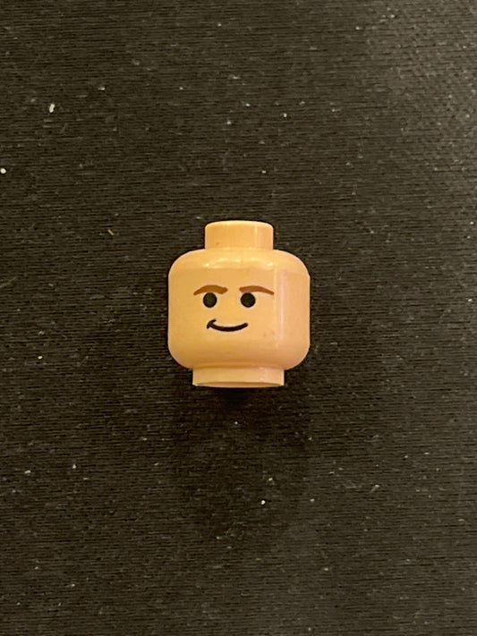Minifigure, Head Male Smirk and Brown Eyebrows Pattern (SW Han Solo) 3626ps5 Lego