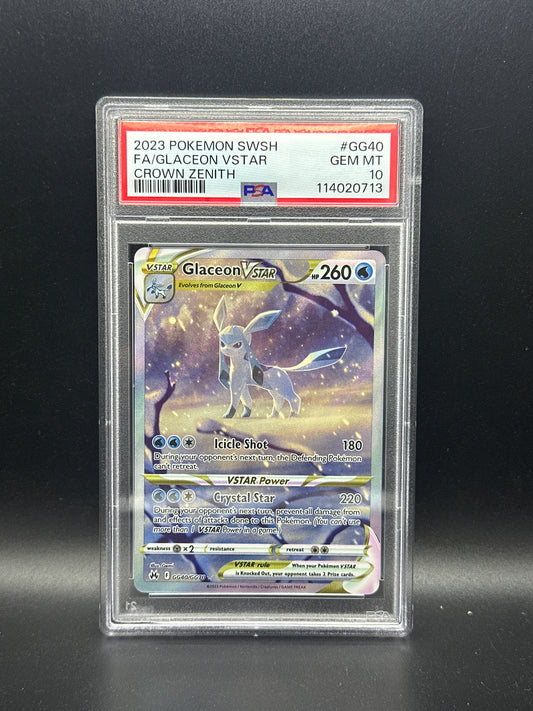 Glaceon Vstar GG40/GG70 Crown Zenith PSA 10