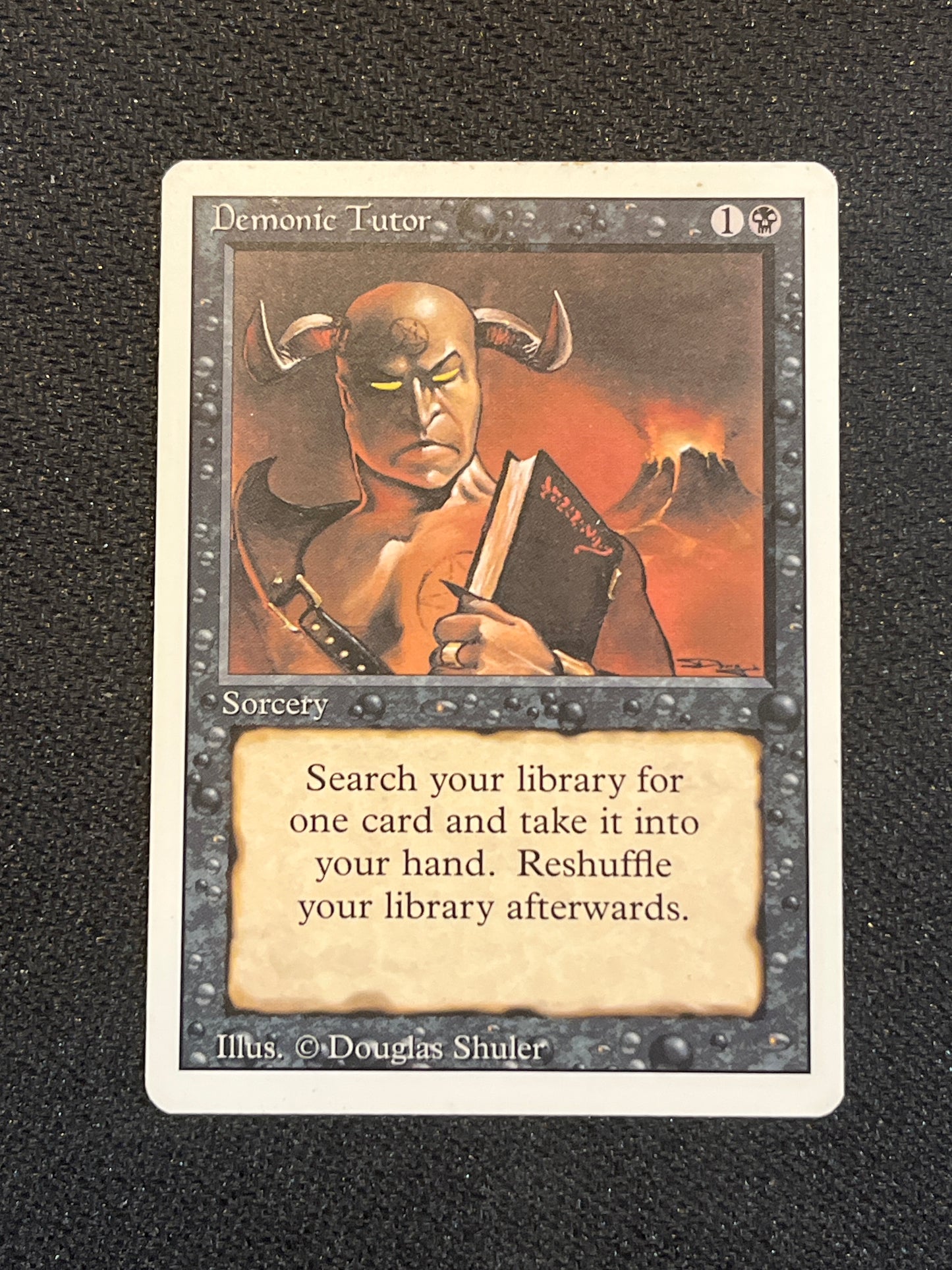 #105 Demonic Tutor (Normal) Revised Edition Magic the Gathering MTG