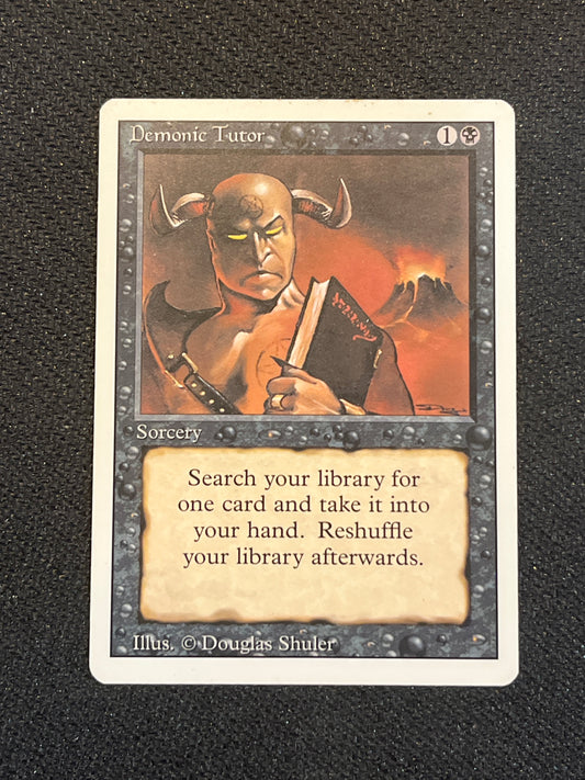 #105 Demonic Tutor (Normal) Revised Edition Magic the Gathering MTG