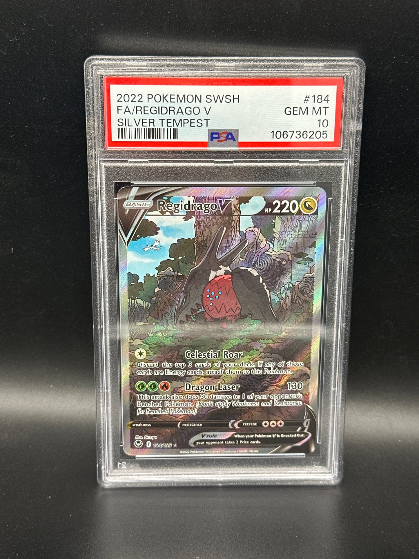 #184/195 Regidrago V PSA 10 - Silver Tempest