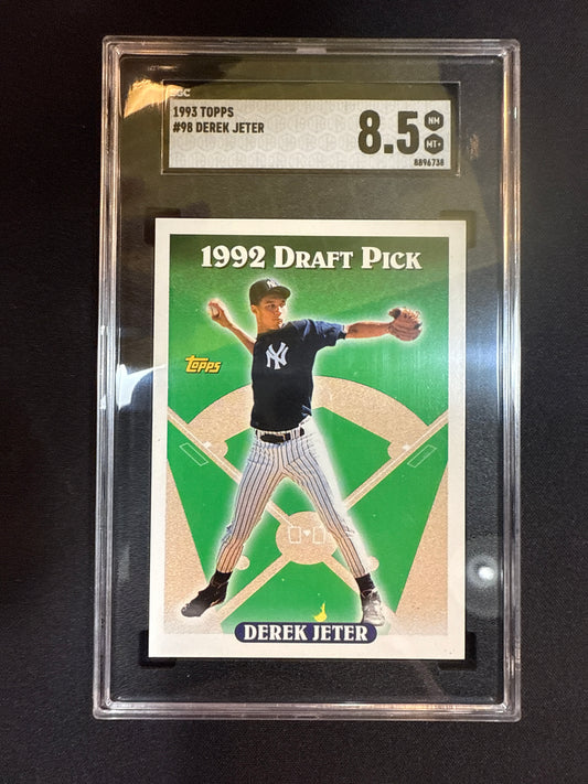 #98 Derek Jeter 1993 Topps RC Rookie New York Yankees sports