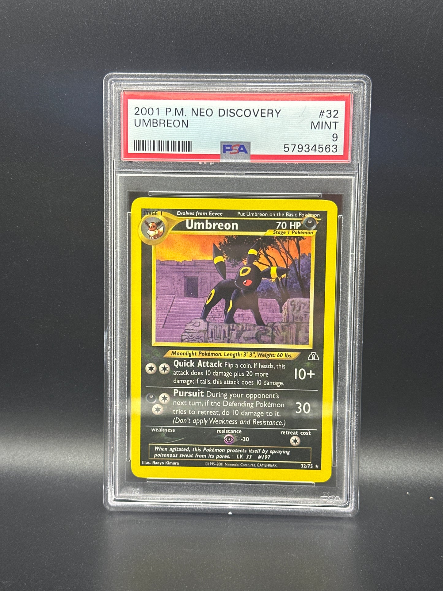 #32/75 Umbreon Neo Discovery PSA 9