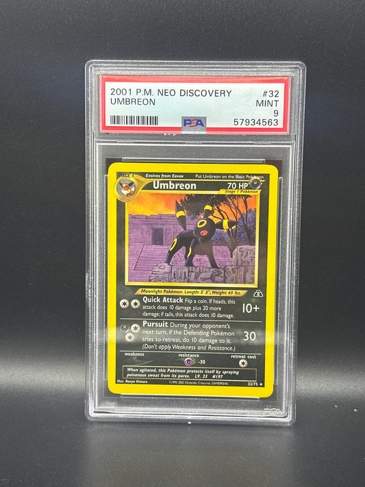 #32/75 Umbreon Neo Discovery PSA 9