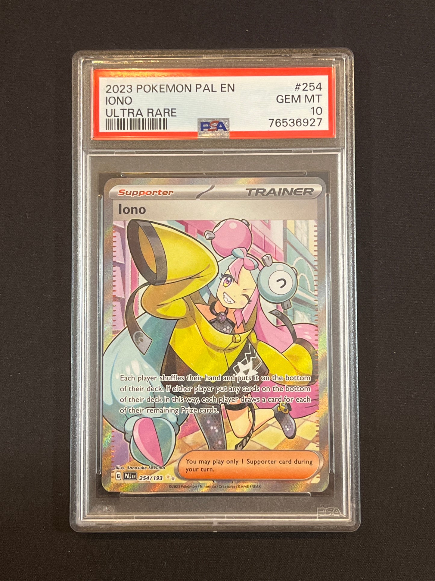 #254/193 Iono PSA 10 - Paldea Evolved