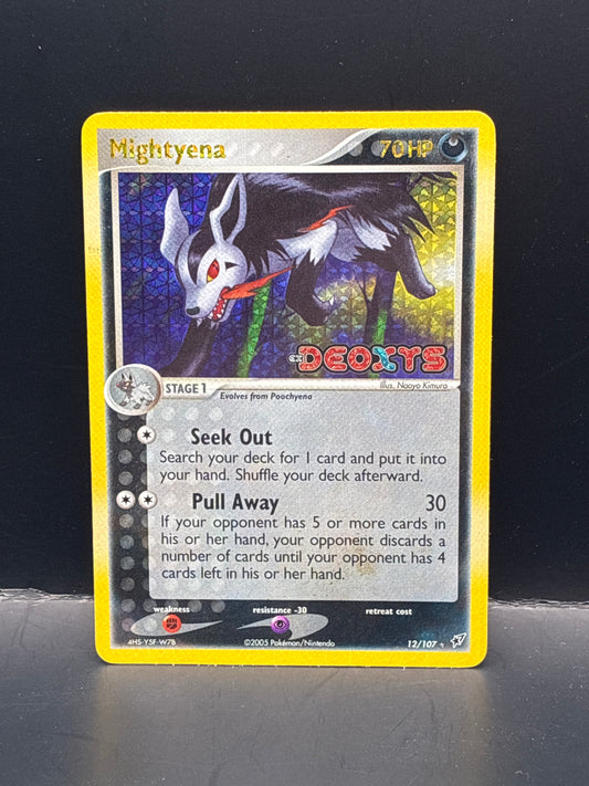 Mightyena (Reverse Holo Stamped) #12/107 - EX Deoxys