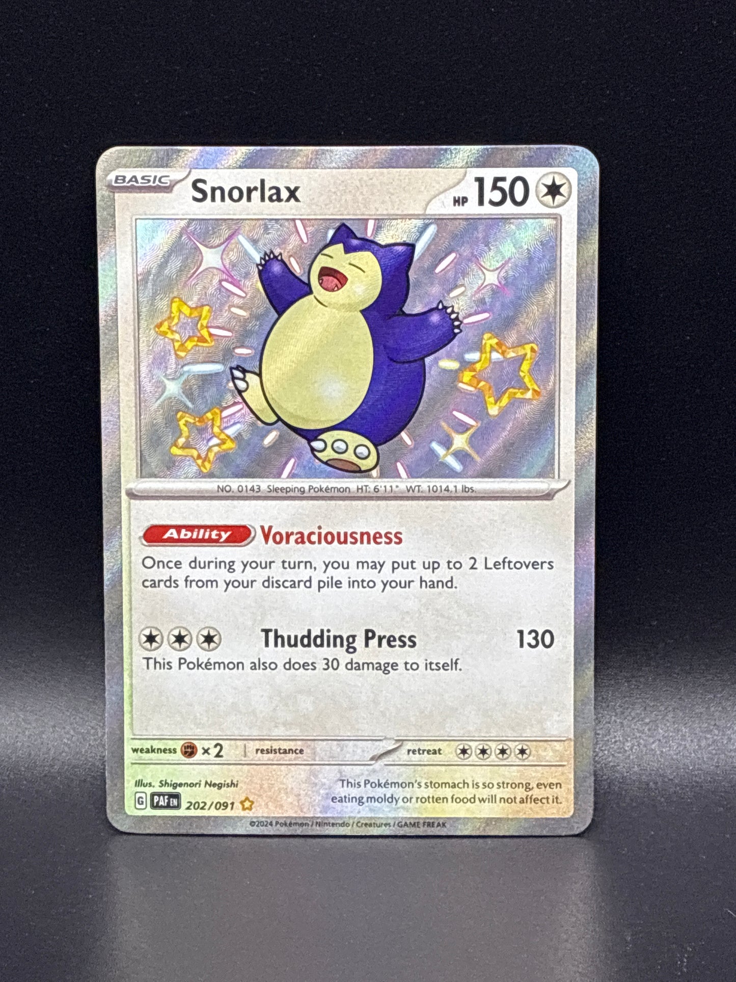 Snorlax #202/091 Baby Shiny Paldean Fates