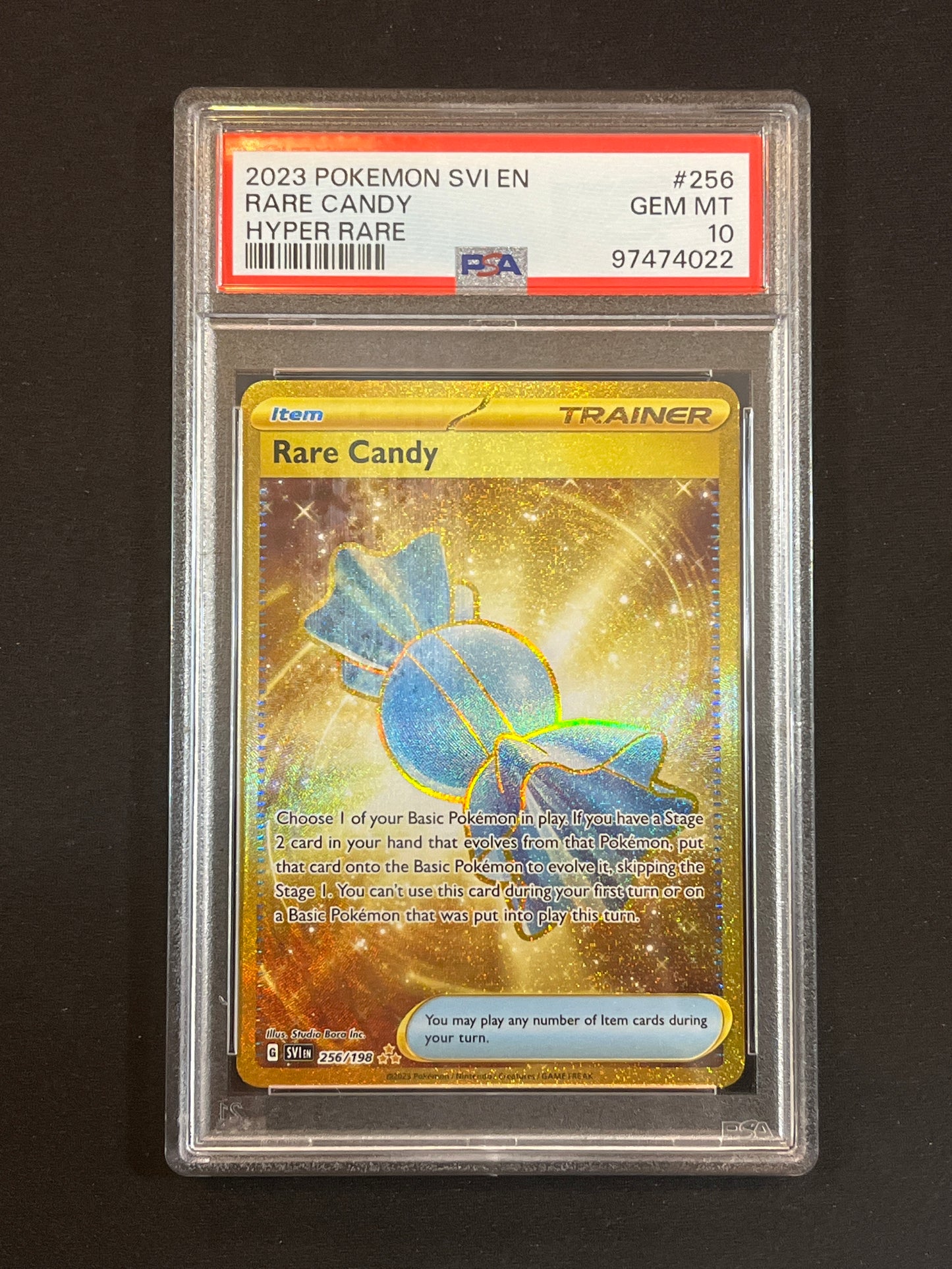 #256/198 Rare Candy PSA 10 - Scarlet & Violet Base Set