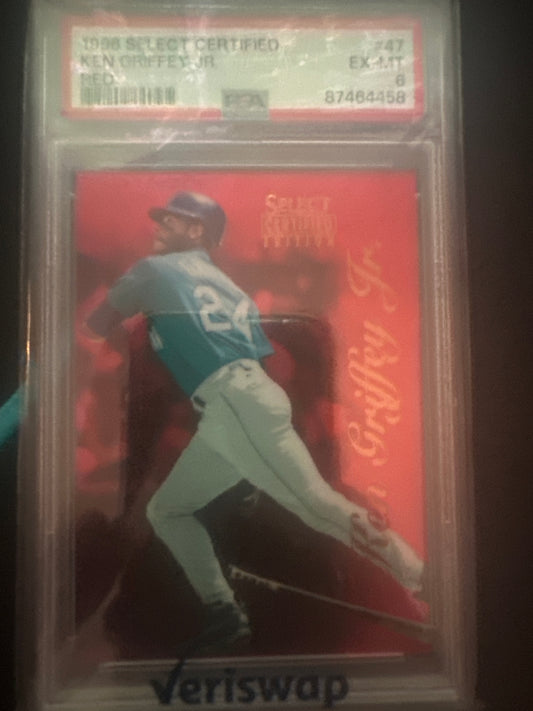 Ken Griffey Jr 47 1996 Select Certified Red PSA 6