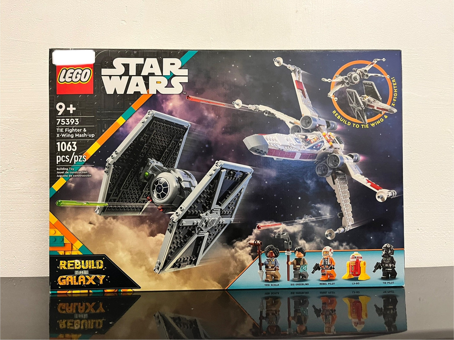 75393 Tie Fighter & X-Wing Mash-Up Rebuild the Galaxy Star Wars Lego Set