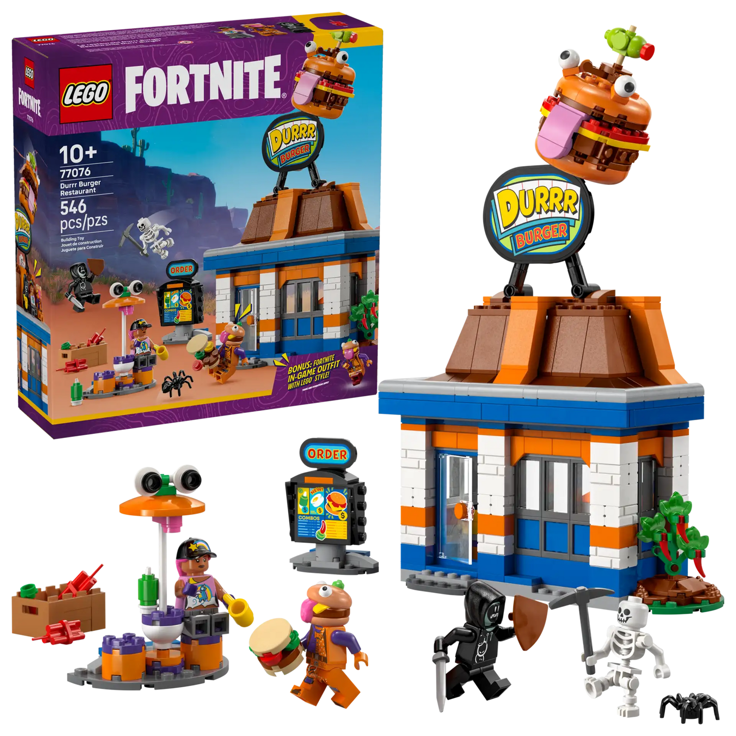 77076 Durrr Burger Restaurant Fortnite Lego Set