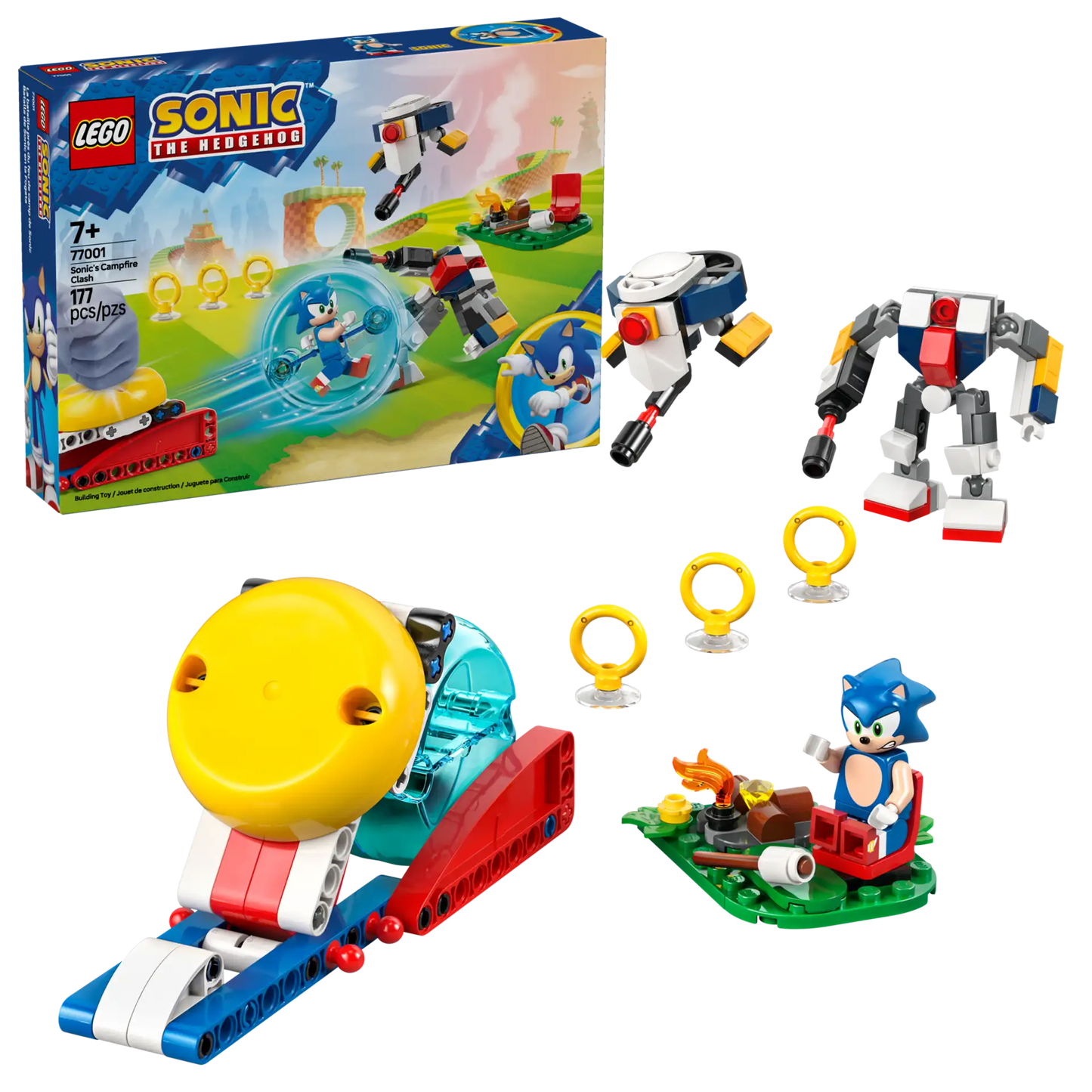 77001 Sonic's Campfire Clash Sonic The Hedgehog Lego Set