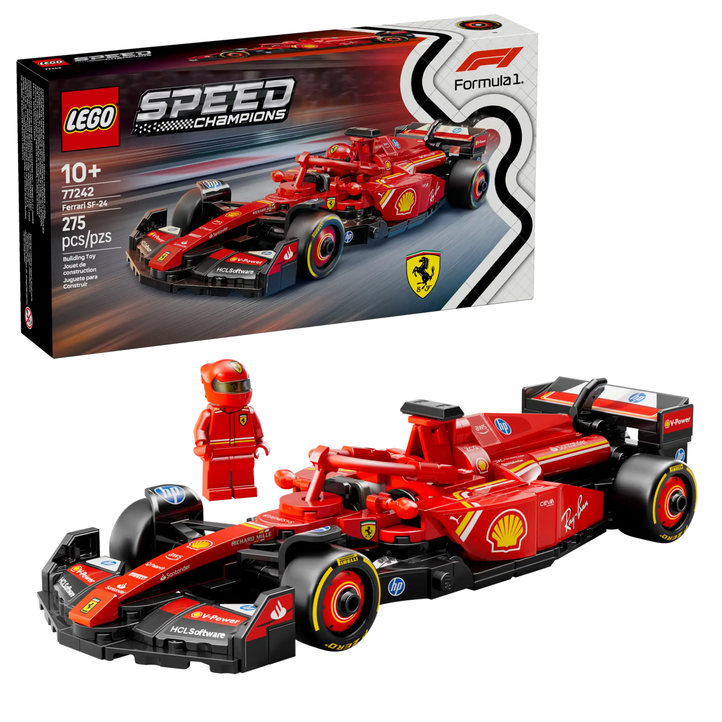 77242 Ferrari SF-24 F1 Race Car Speed Champions Lego Set