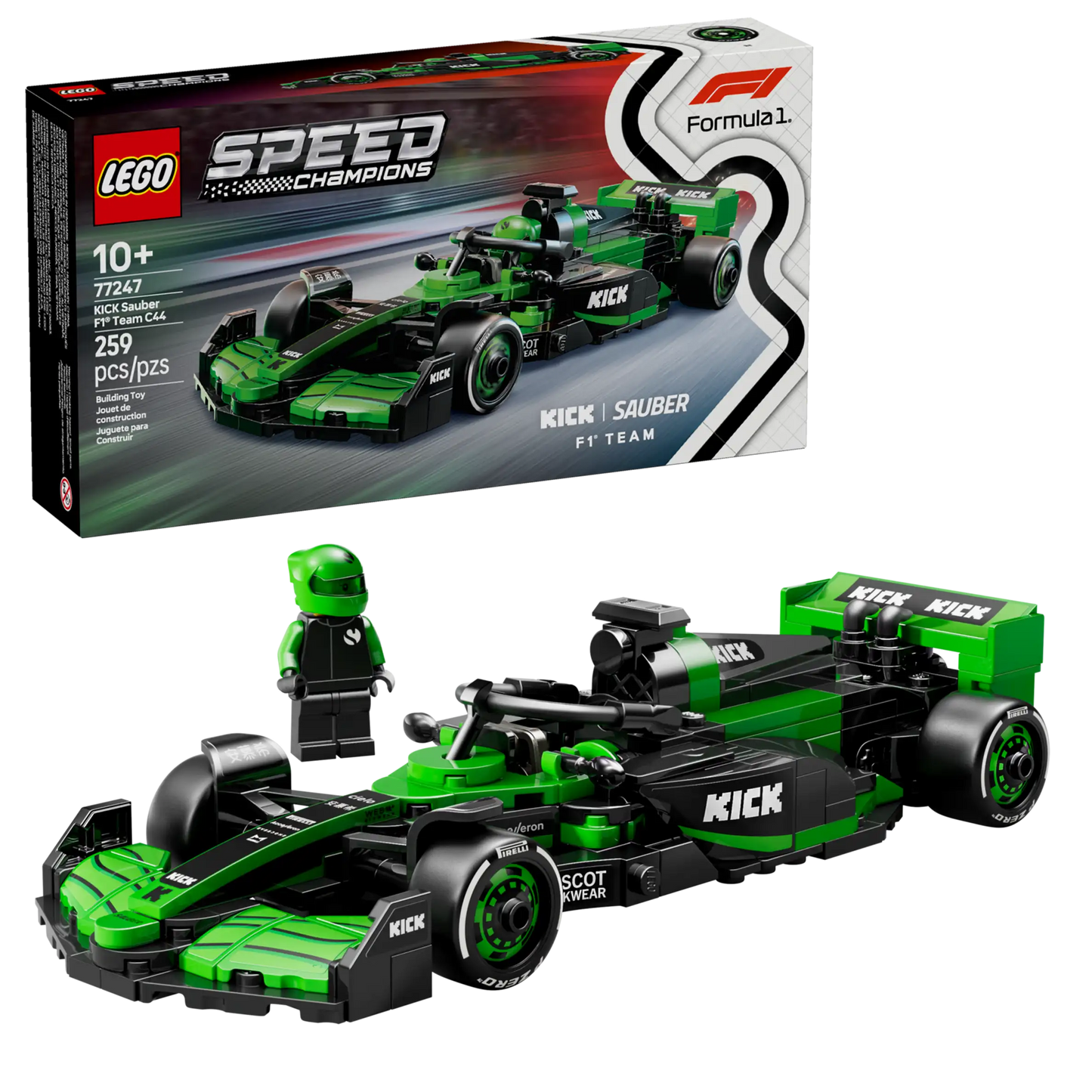 77247 KICK Sauber F1® Team C44 Race Car Lego Set
