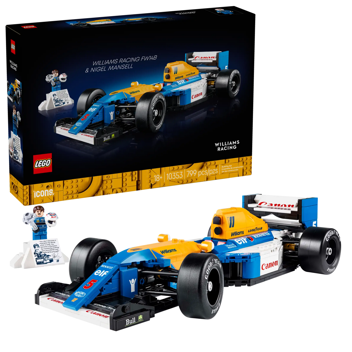 10353 Williams Racing FW14B & Nigel Mansell Lego Icons Set