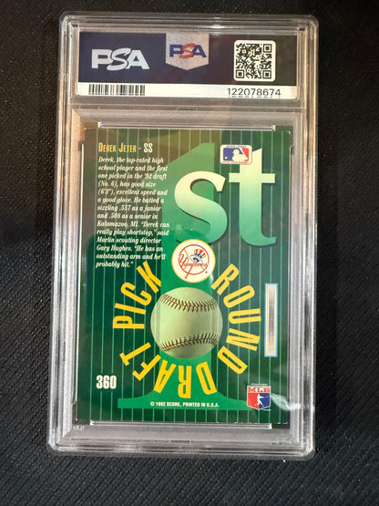 #360 DEREK JETER 1993 SELECT AUTOGRAPH PSA AUTHENTIC AUTO 10
