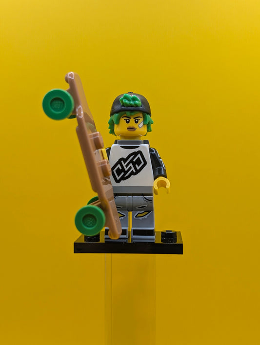 Long Boarder col27-7 Series 27 (complete Set with Stand and Accessories) CMF Minifigure Lego